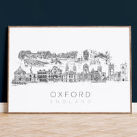 Oxford Skyline Art Print by Natalie Ryan Design