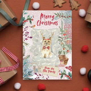 Personalised Cairn Terrier Christmas Card | Natalie Ryan Design