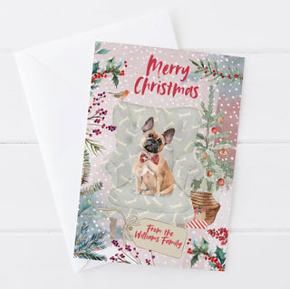 Personalised French Bulldog Christmas Card | Natalie Ryan Design