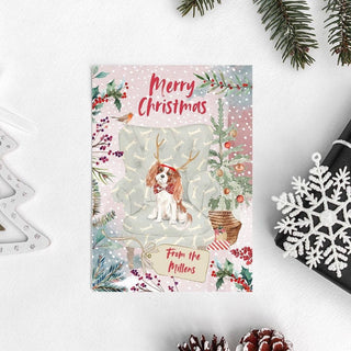 Personalised King Charles Cavalier Christmas Card | Natalie Ryan Design