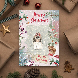Personalised Shih Tzu Christmas Card | Natalie Ryan Design