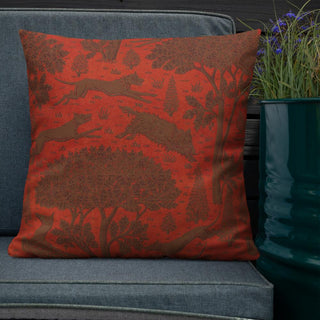 Letter U, vintage monogram graphic cushion