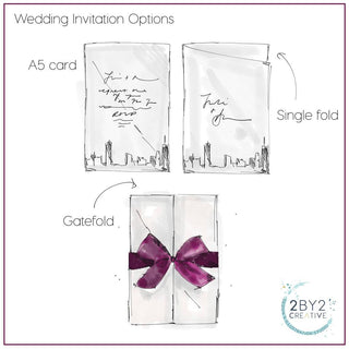 Watercolour Bouquet Wedding Invitation