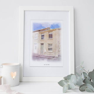 Digital House Portrait with mount