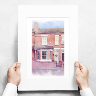 Digital House Portrait with mount