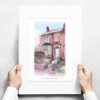 Digital House Portrait with mount