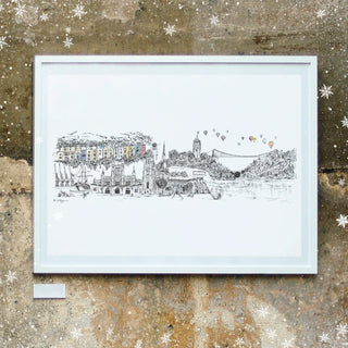 Bristol Skyline Art Print – A Hand-Drawn Celebration of the City