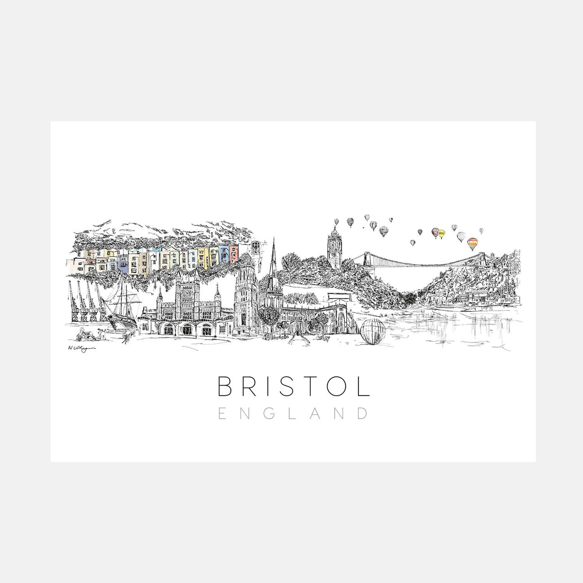 Bristol Skyline Art Print