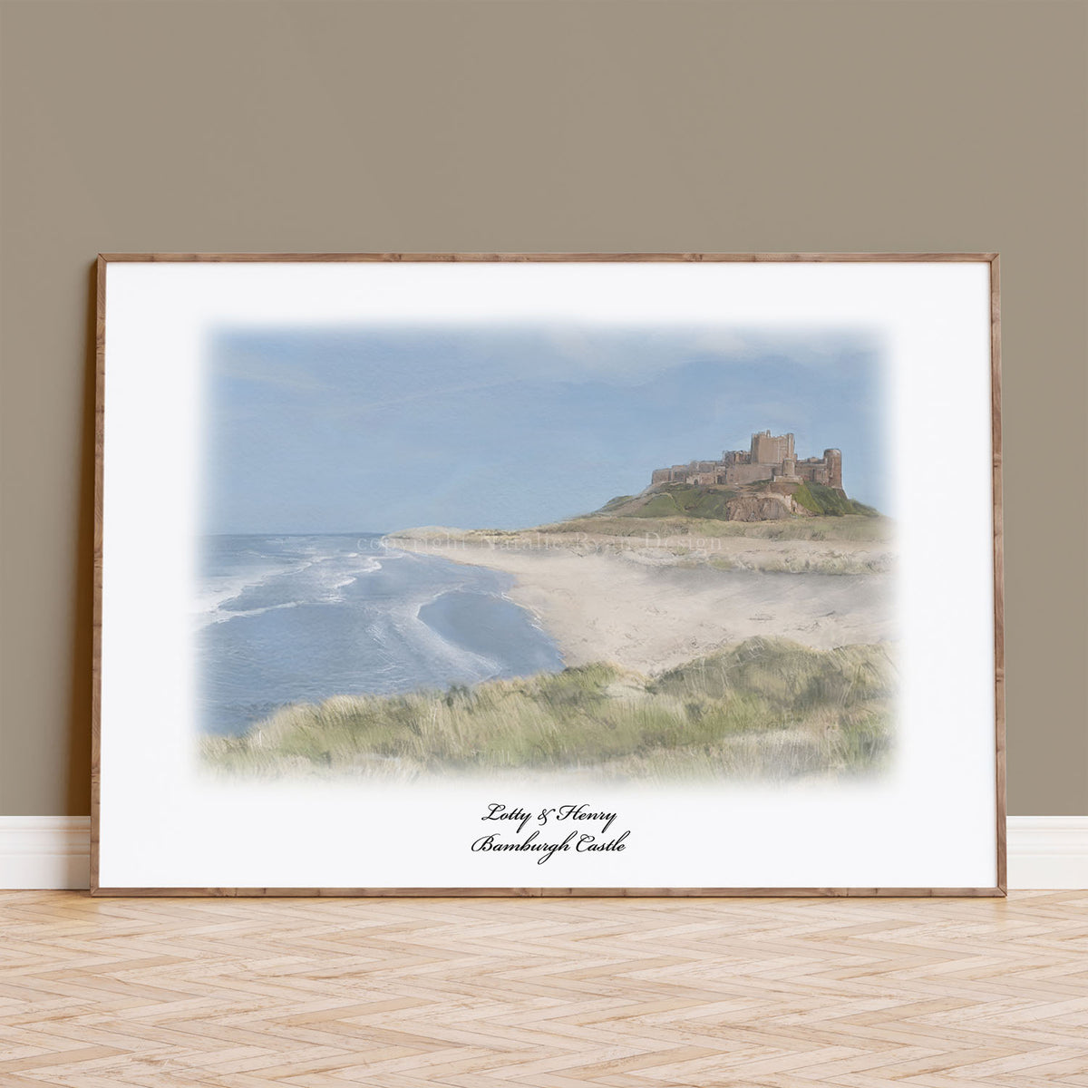 Bamburgh Castle Portrait by Natalie Ryan