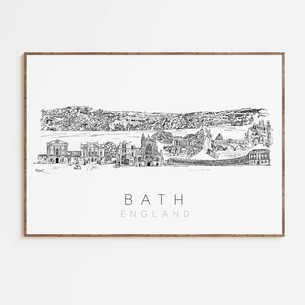 Bath Skyline Art Print