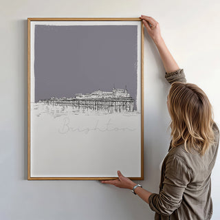Brighton Pier Skyline Art Print