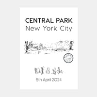 New York, Central Park In The Snow, Art Print