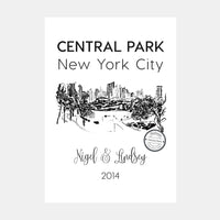 New York Central Park Personalised Art Print