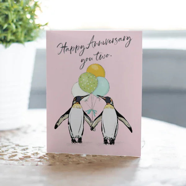 Penguin Anniversary Greeting Card