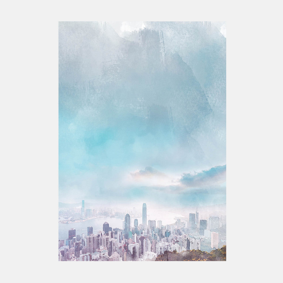 Hong Kong City Scenic Travel Print