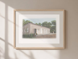 House portrait, hand painted watercolour