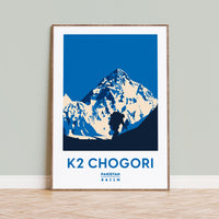 K2 Chogori Graphic Poster