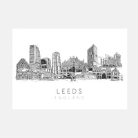 Leeds Skyline Art Print