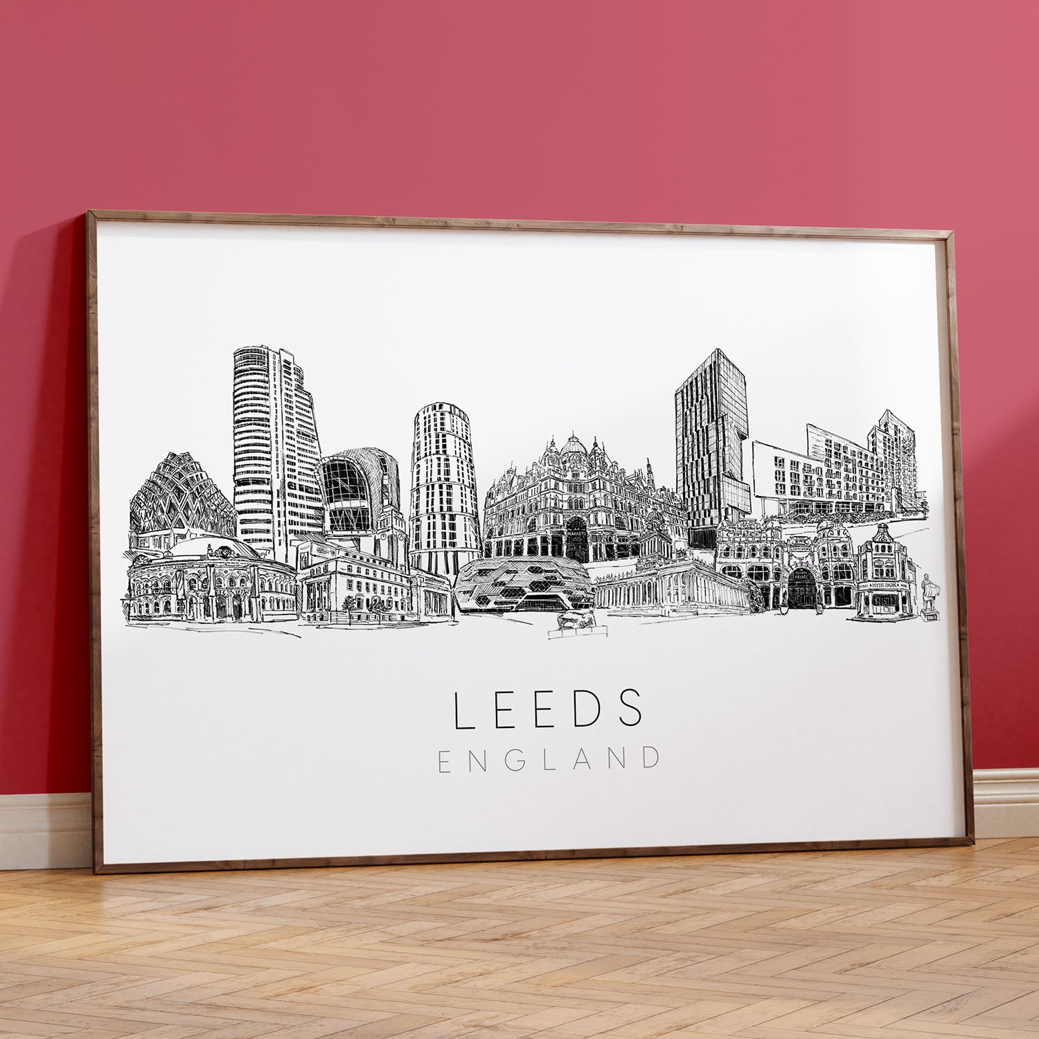 Leeds Skyline Art Print