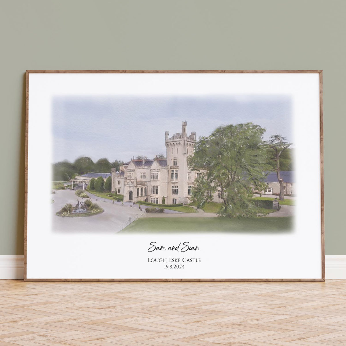 Lough Eske Castle Venue Portrait Wedding Gift