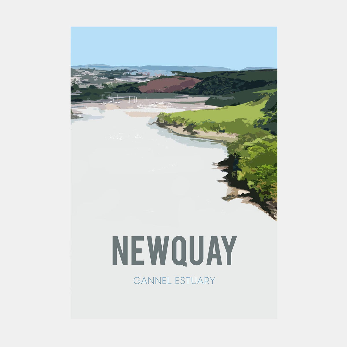 Gannel Estuary Newquay Art Print