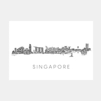 Singapore skyline print