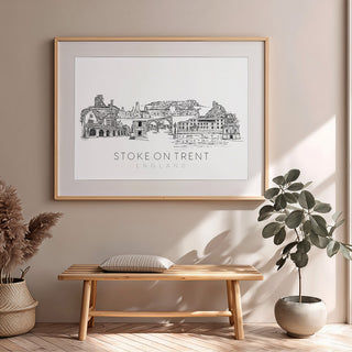 Stoke on Trent Skyline Art Print