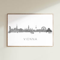 Vienna Skyline Art Print by Natalie Ryan 