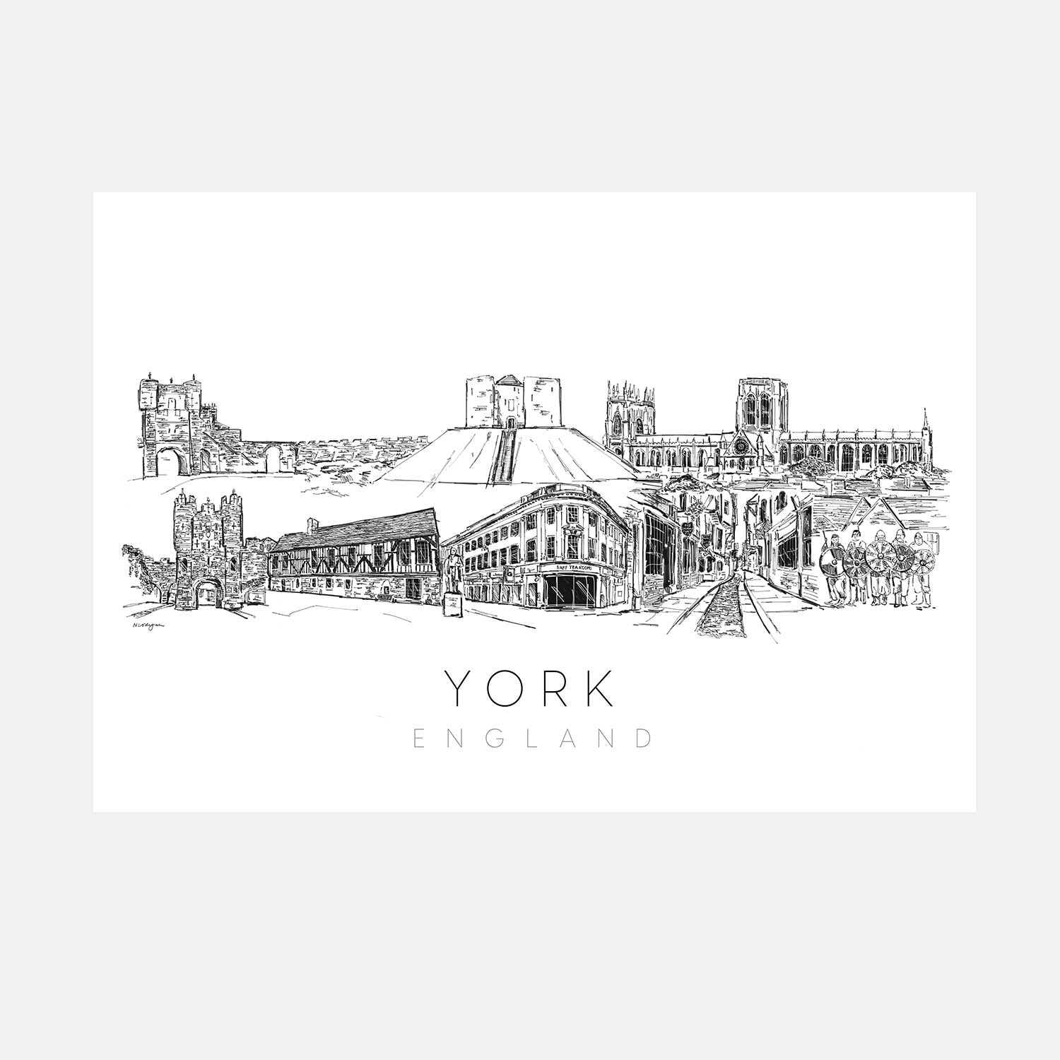 York Skyline Art Print