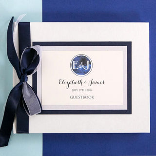 Watercolour Initials Wedding Guest Book