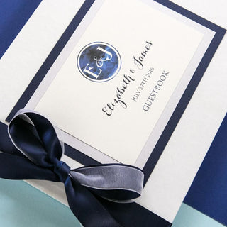 Watercolour Initials Wedding Guest Book