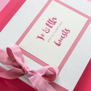 Watercolour Script Lettering Guest Book