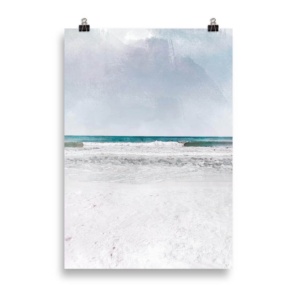 Rolling Waves Beach Art Print