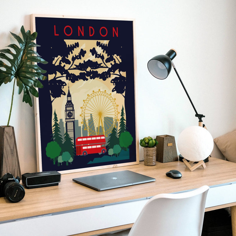 London Red Bus A2 Print | Natalie Ryan Design