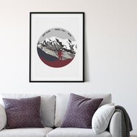 Mont Blanc UNFRAMED ART PRINT