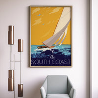 The South Coast Sailing fine art travel print