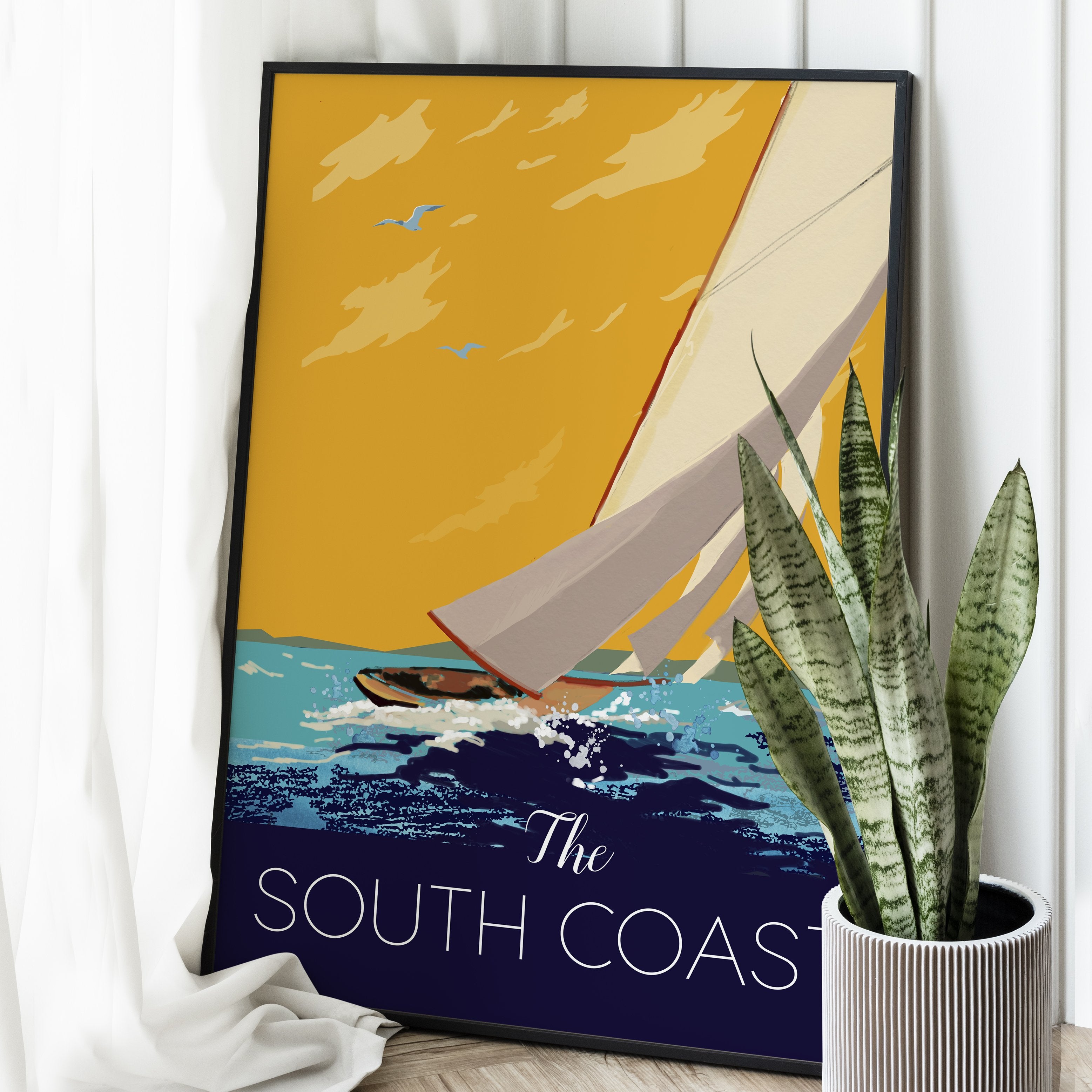 The South Coast Sailing fine art travel print