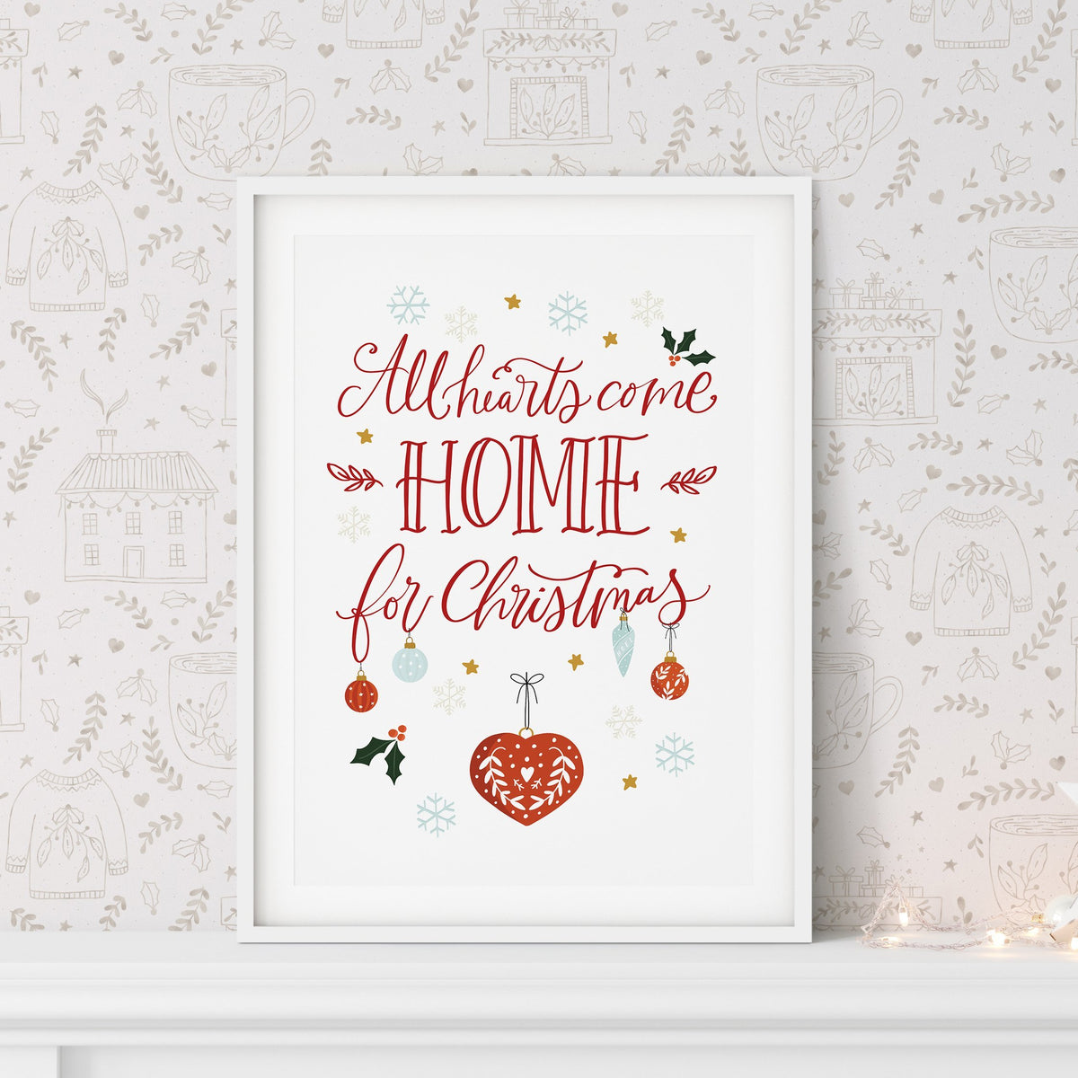 All Hearts Come Home at Christmas Art Print | Natalie Ryan Design