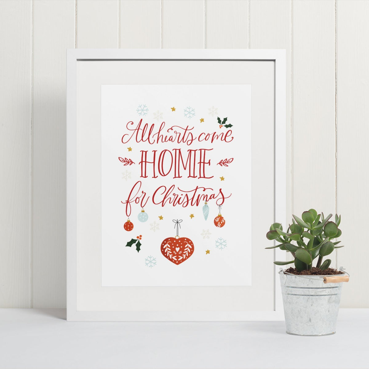 All Hearts Come Home at Christmas Art Print | Natalie Ryan Design