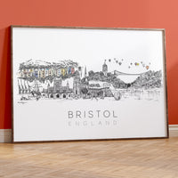 Bristol Skyline Art Print