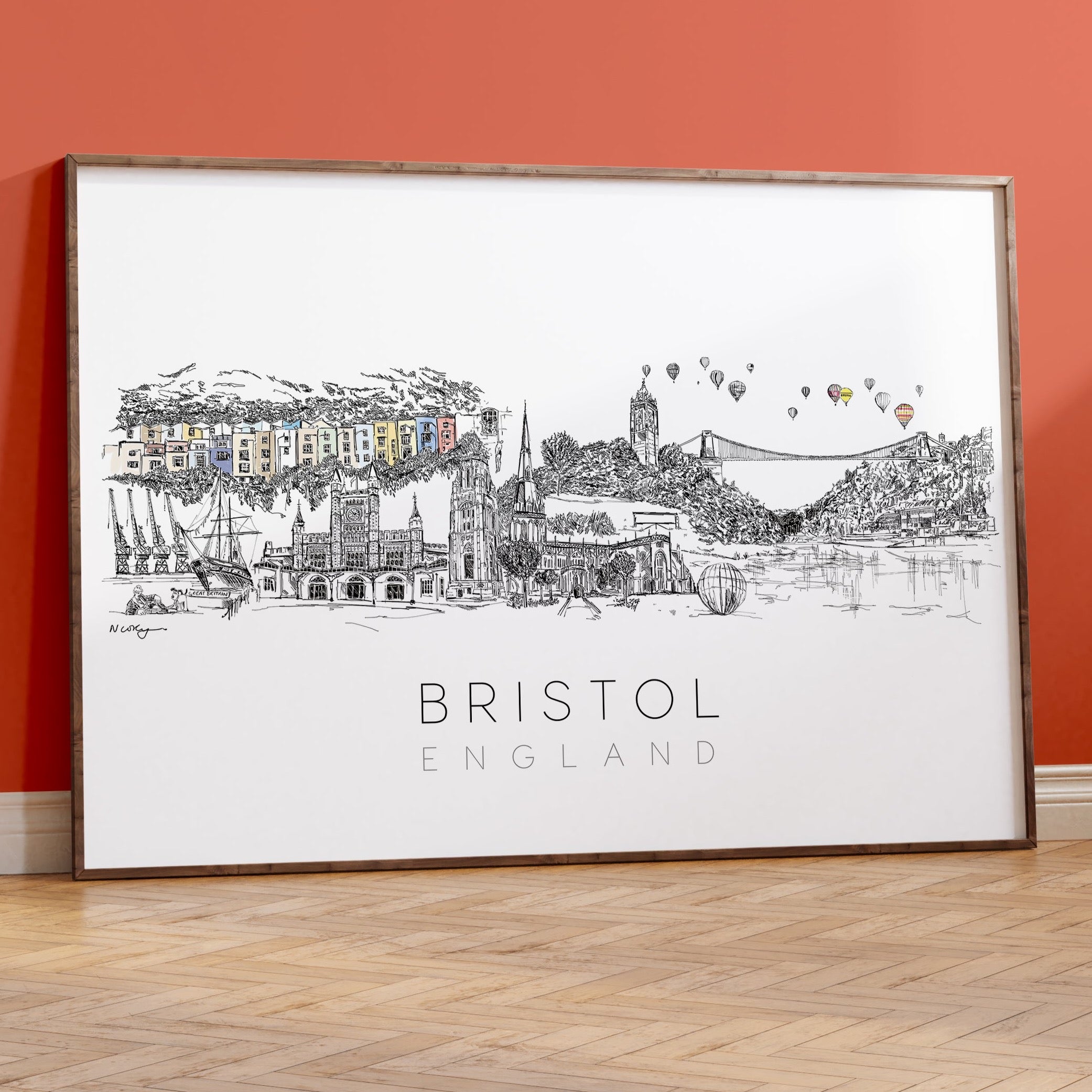 Bristol Skyline Art Print