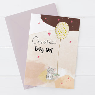 New Baby Girl Greetings Card