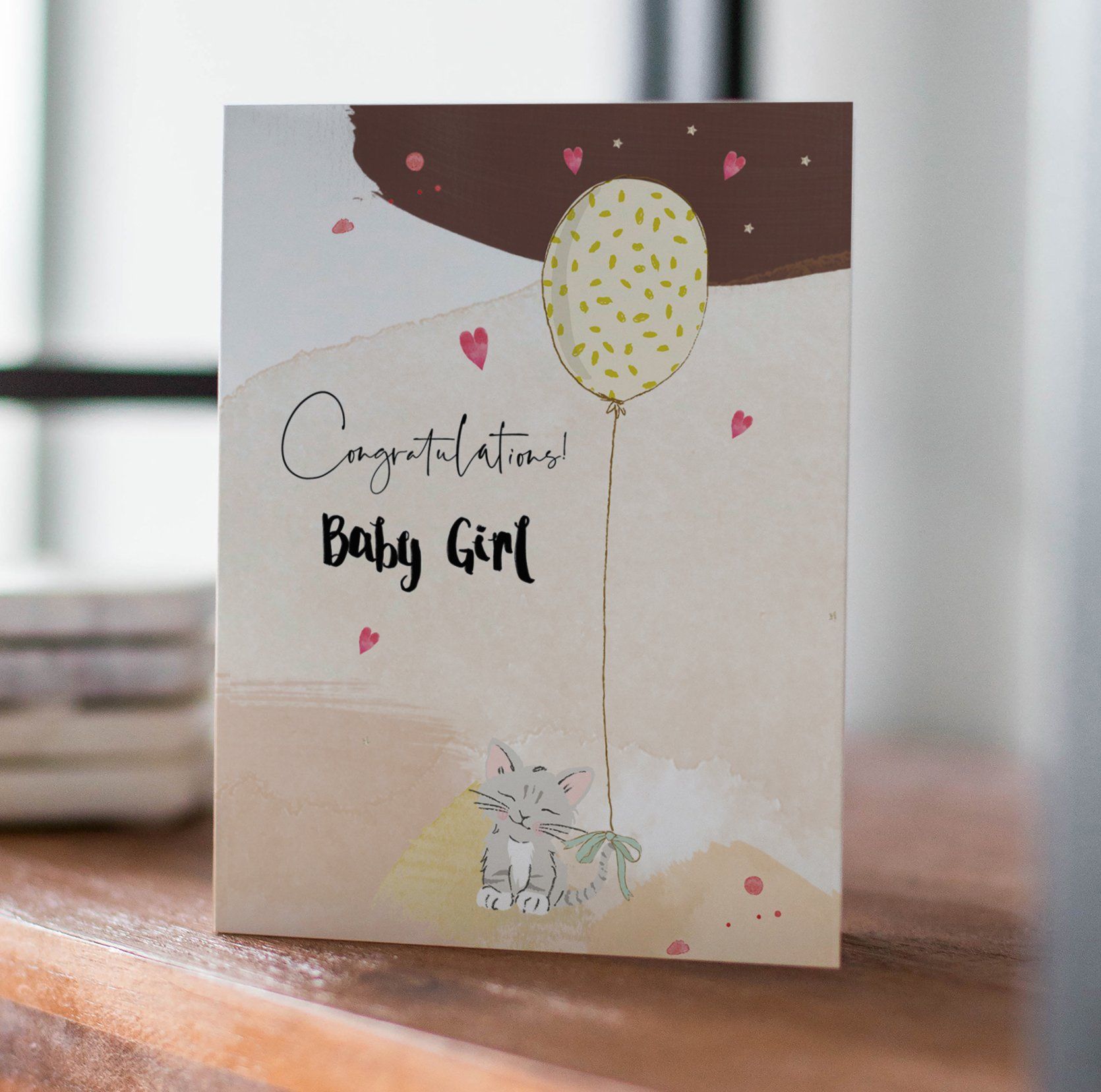 New Baby Girl Greetings Card