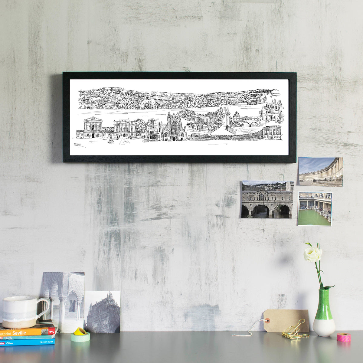 Bath Skyline Cityscape Art Print