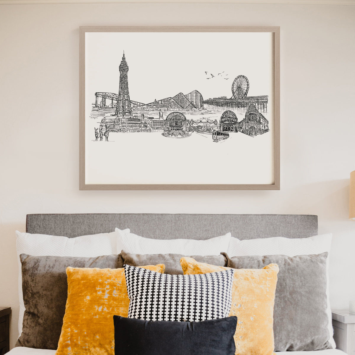 Blackpool Skyline Art Print