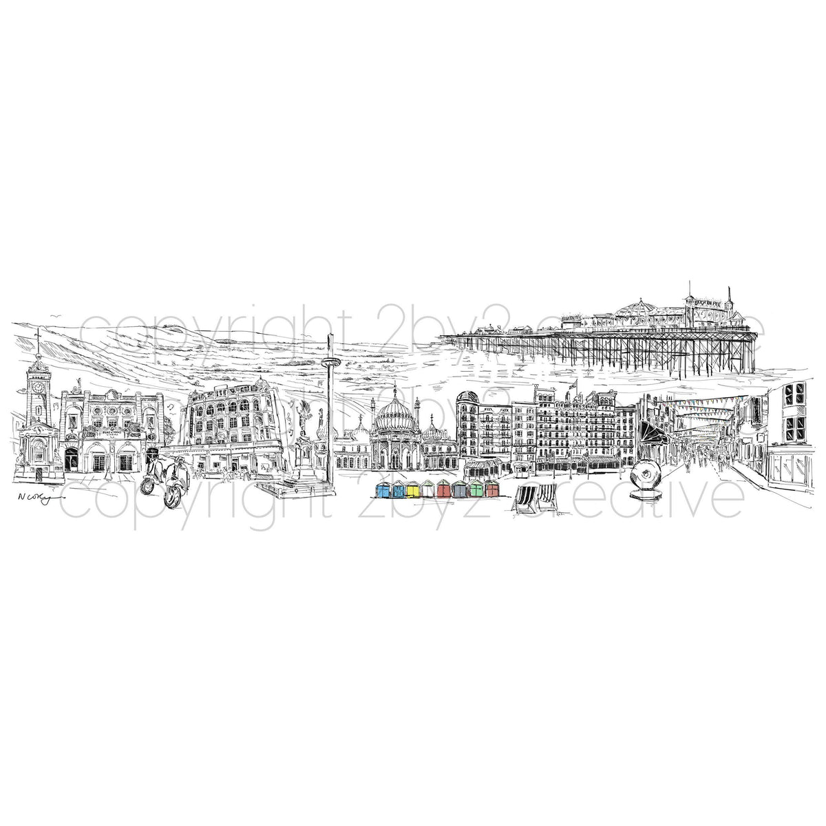 Copy of Brighton Skyline Print | Natalie Ryan Design