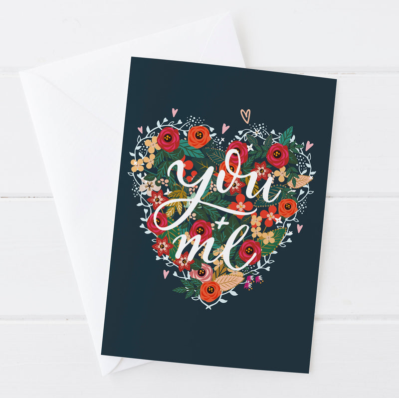 You plus me Valentine's Card | Natalie Ryan Design