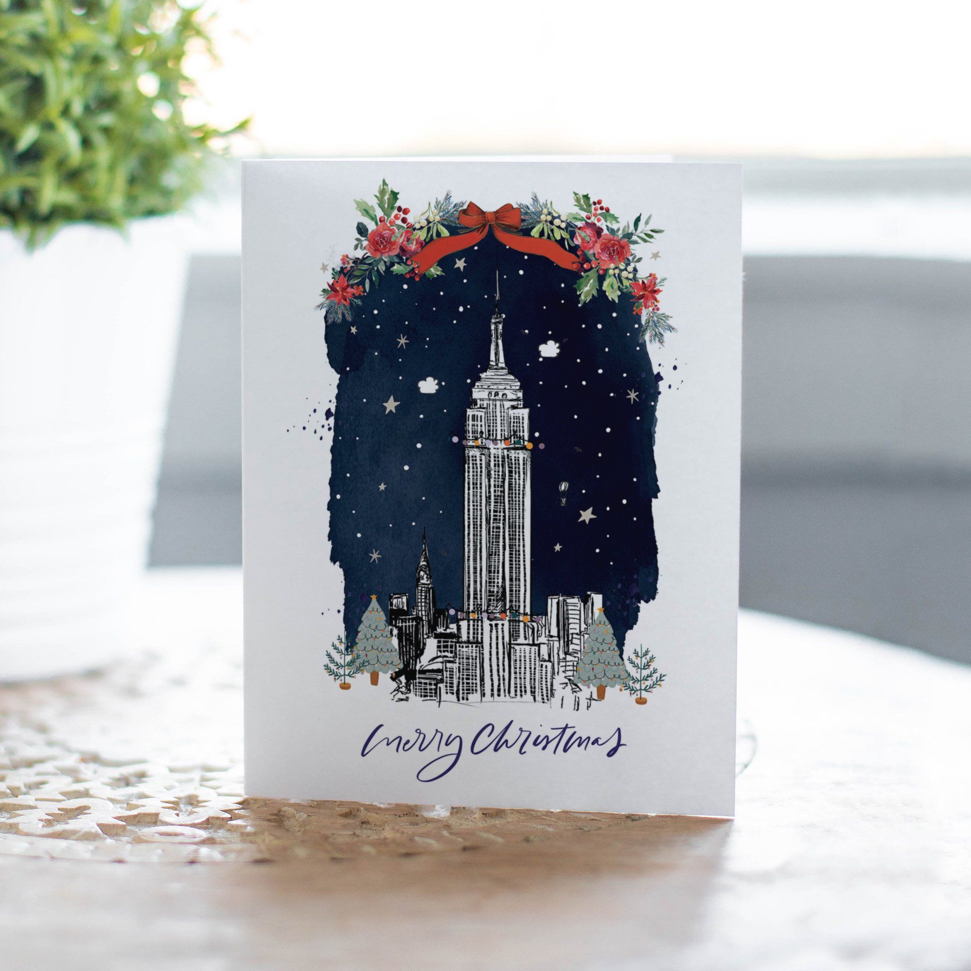 Empire State Building Christmas Card