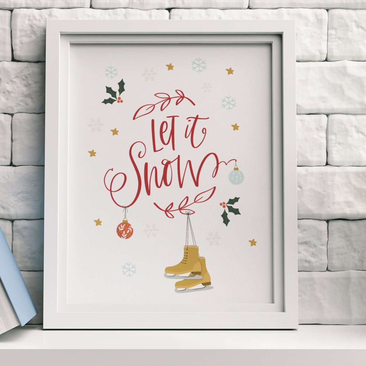 Let it Snow Christmas Art Print | Natalie Ryan Design