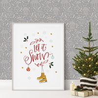 Let it Snow Christmas Art Print | Natalie Ryan Design